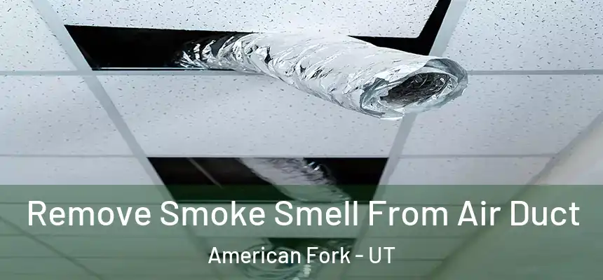 Remove Smoke Smell From Air Duct American Fork - UT